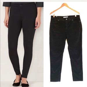 Lauren Conrad • Black Skinny Corduroy Pants